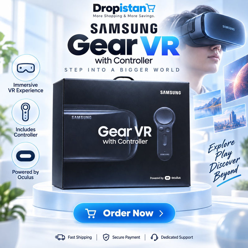 🎮 Samsung Gear VR with Controller – Immersive Virtual Reality Headset | UAE