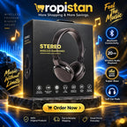 Stereo wireless headphones with 20 hour playback and super bass - Dropistan.com UAE