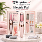 Electric Pedi Callus Remover set with roller heads and USB charging cable - Dropistan UAE
