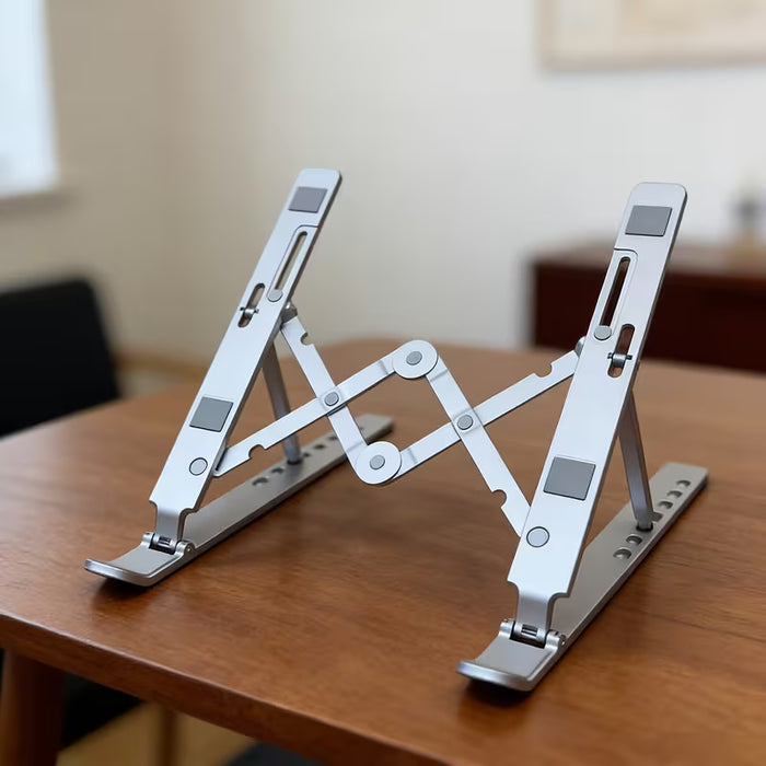 Aluminum alloy laptop stand with adjustable height settings