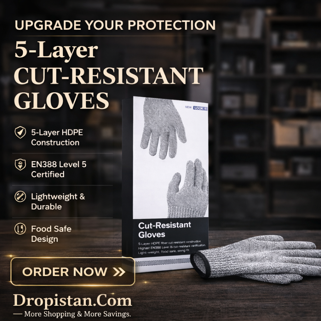 5-Layer Cut-Resistant Gloves – EN388 Level 5 Food Safe Safety Gloves