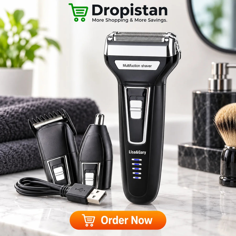 🪒 Lisa & Gary LS-6558 3-in-1 Electric Shaver & Hair Clipper Grooming Set