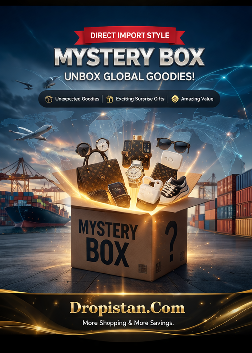 Dropistan Mystery Box – Surprise Imported Stock Box with Amazing Products