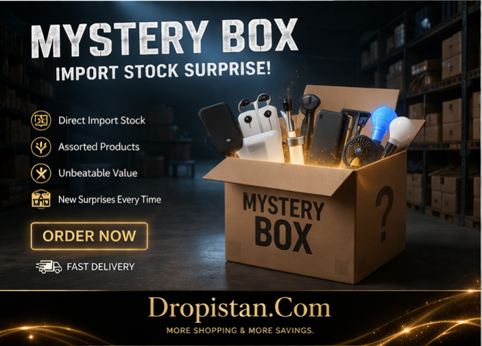 Dropistan Mystery Box – Surprise Imported Stock Box with Amazing Products