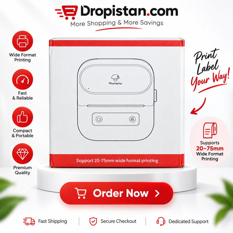 🖨️ Phomemo Portable Wide Format Label Printer | 20–75mm