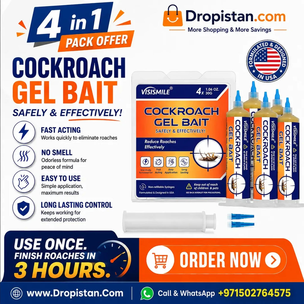 Original USA Cockroach Gel Bait Quick Results
Visismile Cockroach Gel Bait 4 In 1 Original USA Formula

