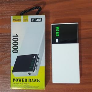 YT Power Bank YT08 – 10000 mAh Fast‑Charge Portable Charger with LED Display & Flashlight 