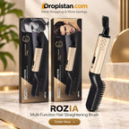 ROZIA HR7110 multifunction hair straightening brush premium product display