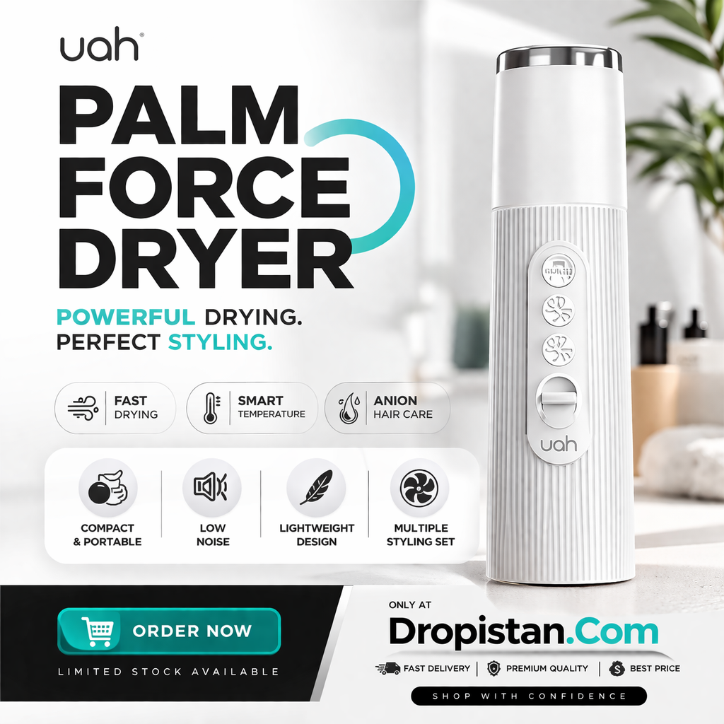 Original UAH Palm Force Dryer – Compact Fast Drying Hair Styling Device