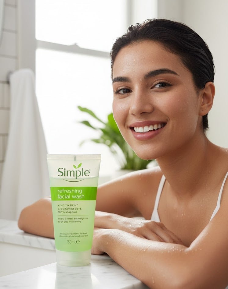 Simple Refreshing Facial Wash – Kind to Skin, Pro-Vitamin B5 + E 150mL