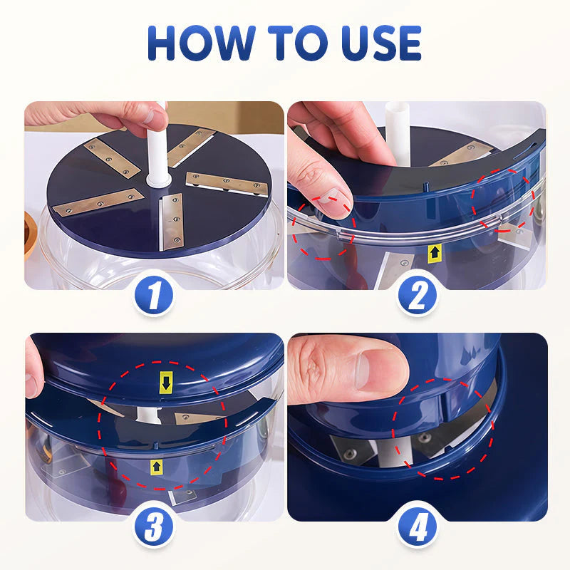 Mini Food Chopper Bowl – Manual Vegetable Cutter And Kitchen Prep Tool