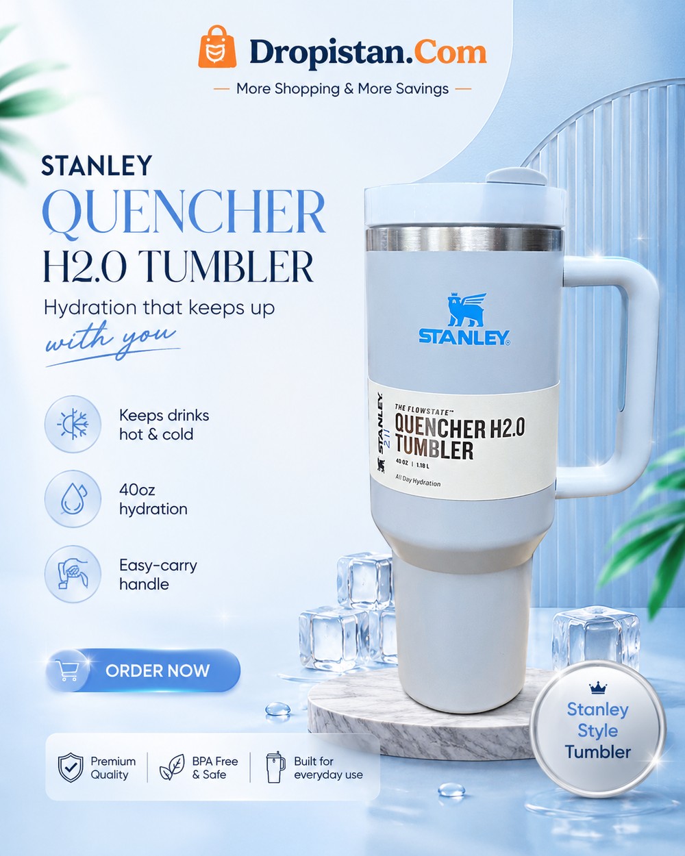 Stanley Style Quencher H2.0 Tumbler