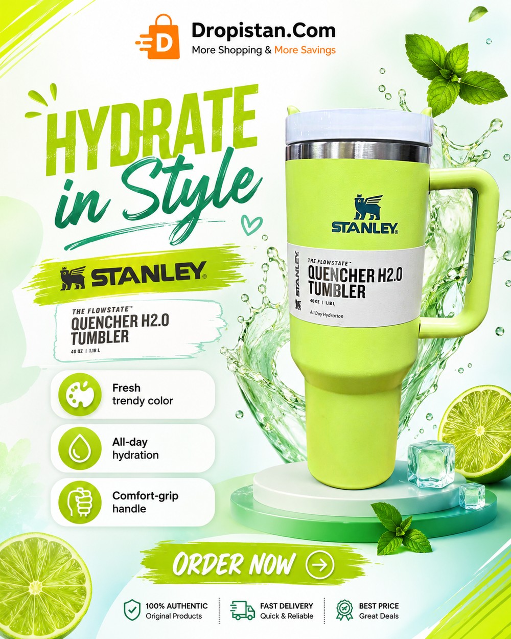 Stanley Style Quencher H2.0 Tumbler ST 210