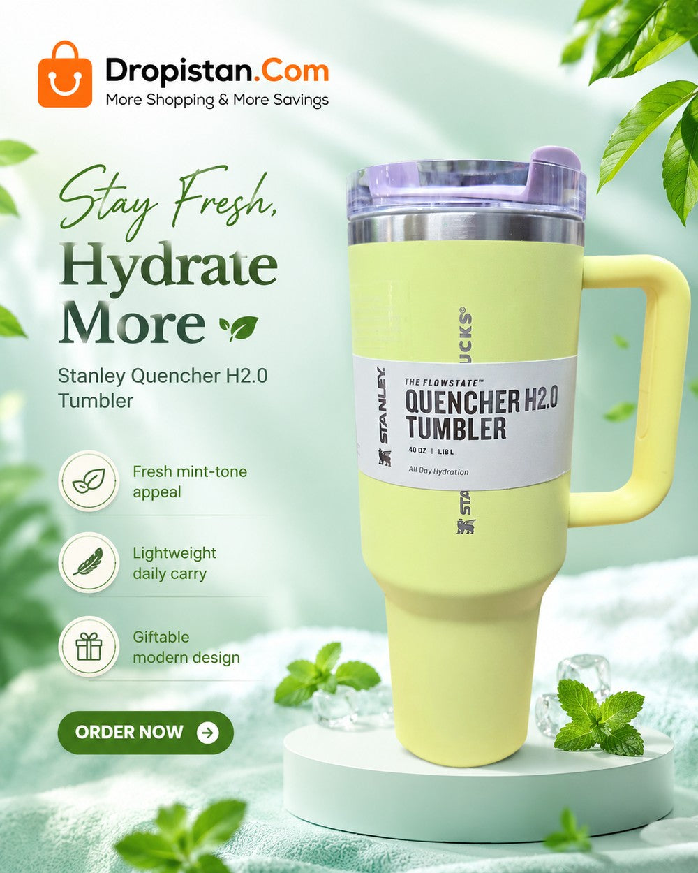 Stanley Style Quencher H2.0 Tumbler Star Bucks 201