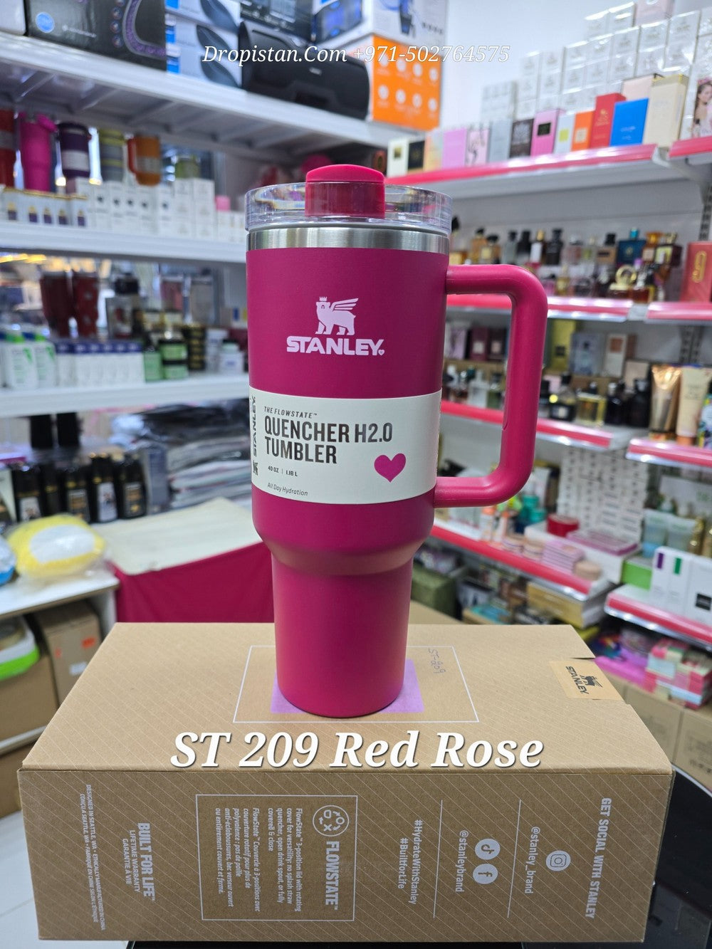 Stanley Style Quencher H2.0 Tumbler St 209 Red Rose