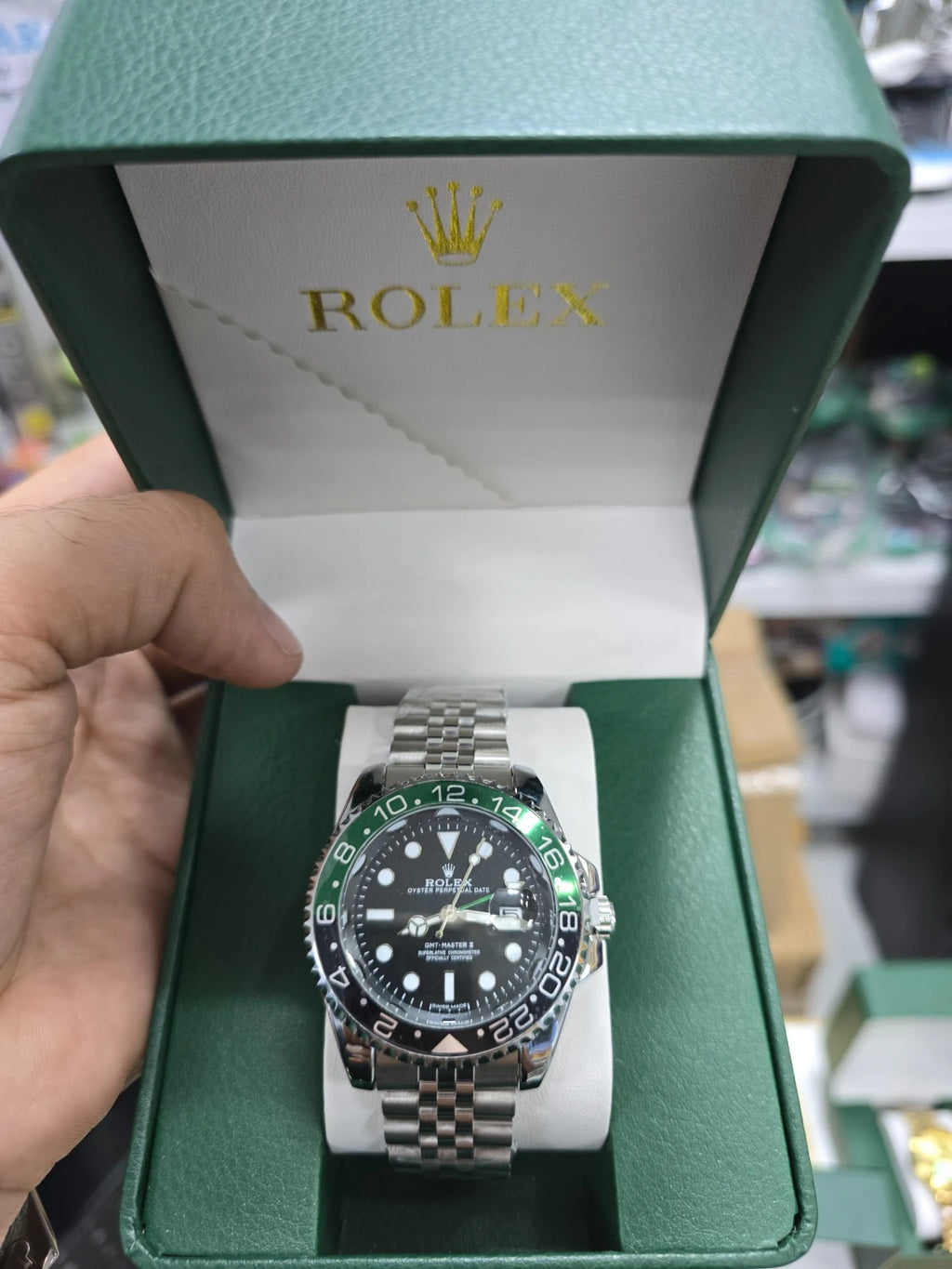 Black Green Premium Style Watch for Men