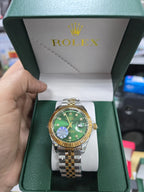 Green Dial Premium Two-Tone Watch for Men