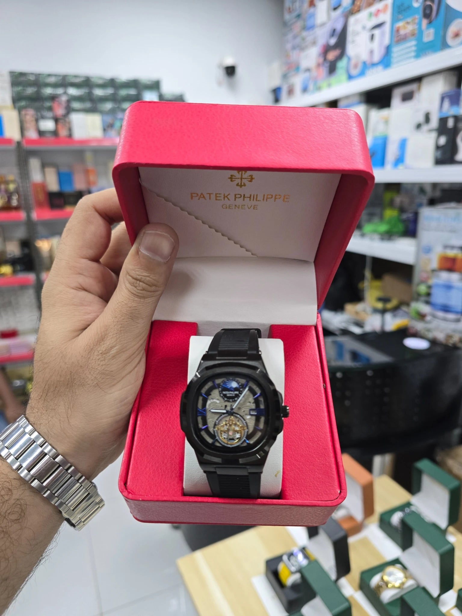 Black Skeleton Luxury Style Watch for Men
