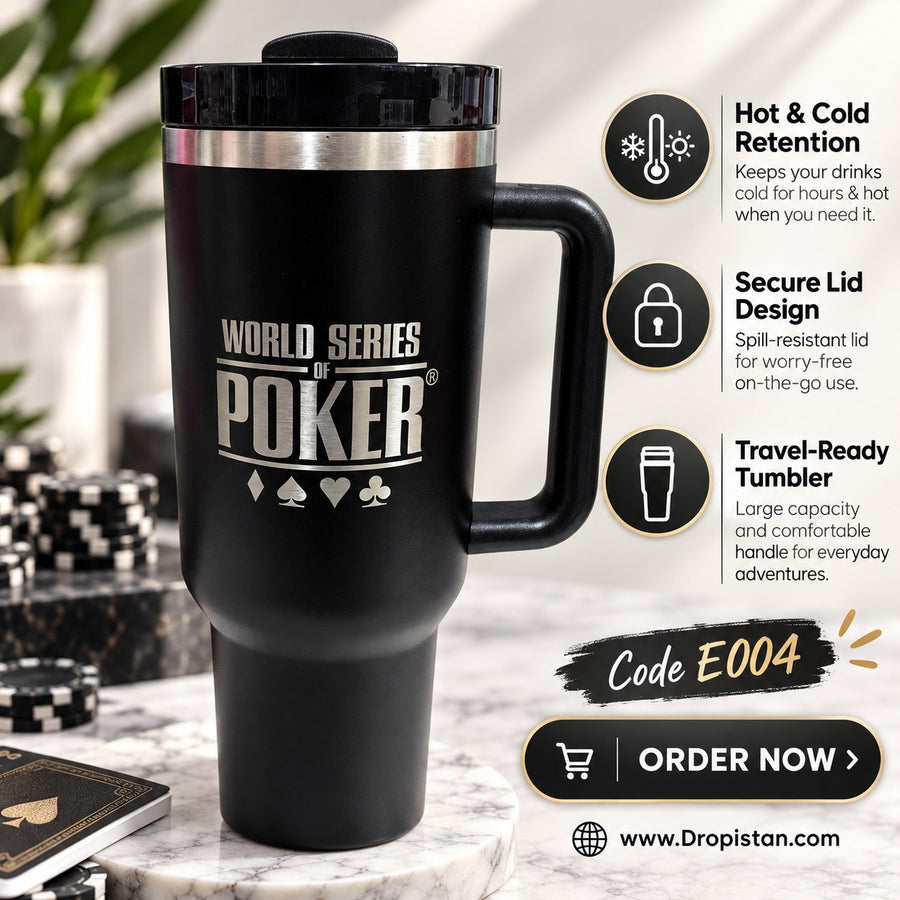 Premium Insulated Travel Tumbler with Handle – 10 Designs