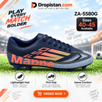 ZA-5580G Navy Orange Gold football turf shoes clean Shopify product image - Dropistan UAE