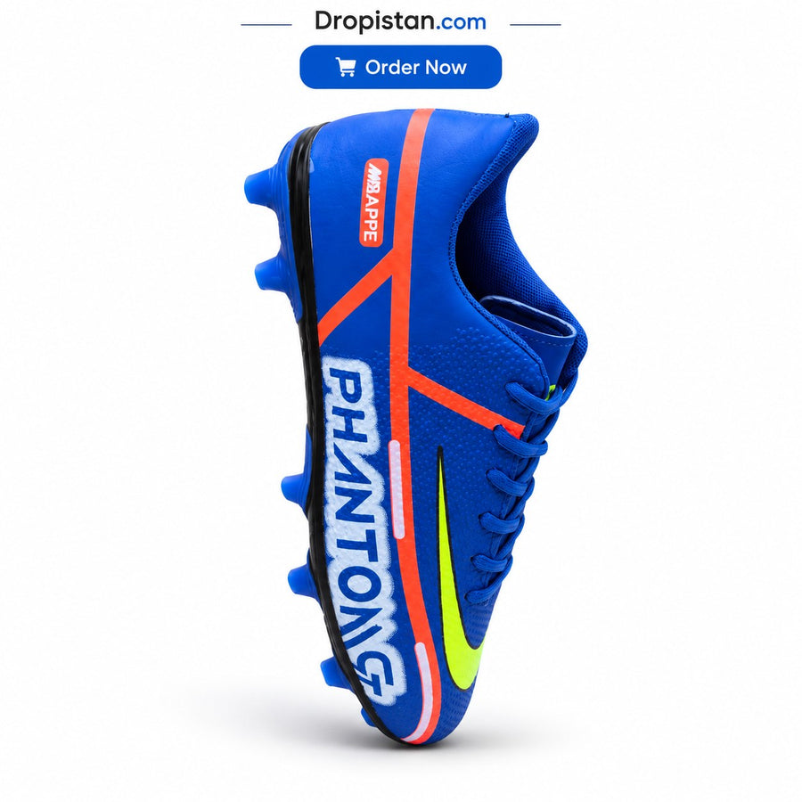⚽ ZA-5581G Blue Orange Football Turf Shoes | EU Sizes 40–45 | UAE