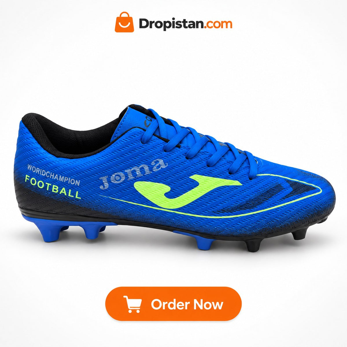ZA-5582G Blue Lime football turf shoes clean Shopify product image - Dropistan UAE