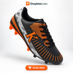 ZA-5596G Black Orange football turf shoes clean Shopify product image - Dropistan UAE