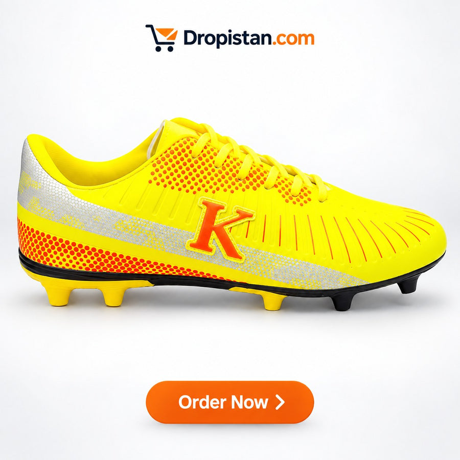 ⚽ ZA-5596G Neon Yellow Football Turf Shoes | EU Sizes 40–45 | UAE