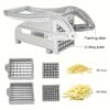 YUHUPHYLLIC Stainless Steel Multifunctional Kitchen Slicer - Manual Operation, Interchangeable Blades, Durable Food Prep Tool for Fruits, Vegetables, French Fries, Onions, Potatoes, Carrots, Cucumbers - Easy to Clean & Store, Vegetable Slicer - Image 8