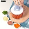 SHAON 1pc Manual Meat & Vegetable Chopper, Stainless Steel Food Processor for Chopping Meat, Garlic, Chili, Carrots - No Electricity Needed, Kitchen Essentials | Modern Kitchen Tool | Durable Construction - Image 3