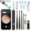 6-in-1 Wireless Earwax Removal Kit with Camera and Light, 6pcs Silicone Accessories for iOS and Android - Easy and Safe Ear Cleaning at Home