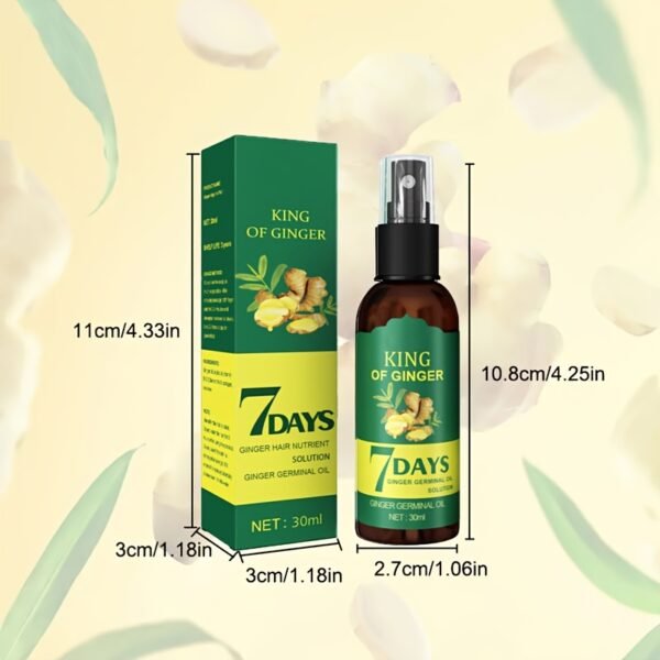 Ginger Hair Oil and Biotin Conditioner, 7-Day Ginger Care Scalp Massage, Suitable for All Hair Types, Moisturizing Hair, Perfect Valentine's Day and Mother's/Father's Day Gift for Men and Women Summer - Image 4