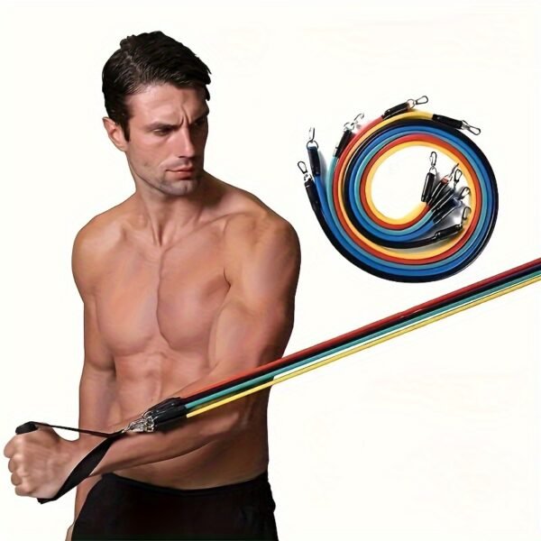 11pcs Resistance Band Set - Multi-Functional Upper Body Exercise Kit, Combination Fitness Resistance Rope for Workout - Image 2