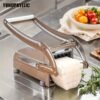 YUHUPHYLLIC Stainless Steel Multifunctional Kitchen Slicer - Manual Operation, Interchangeable Blades, Durable Food Prep Tool for Fruits, Vegetables, French Fries, Onions, Potatoes, Carrots, Cucumbers - Easy to Clean & Store, Vegetable Slicer - Image 3